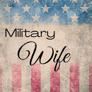 Military Wife, Red, White and Blue, 20oz Skinny Tumbler Wrap,