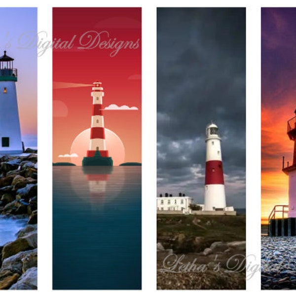 Sunset Coast Lighthouse Pen Wraps, Instant Download, Digital File, PNG File