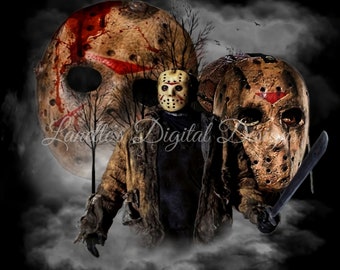 Mask killer, Horror 20oz Skinny Tumbler Wrap, Digital File, PNG