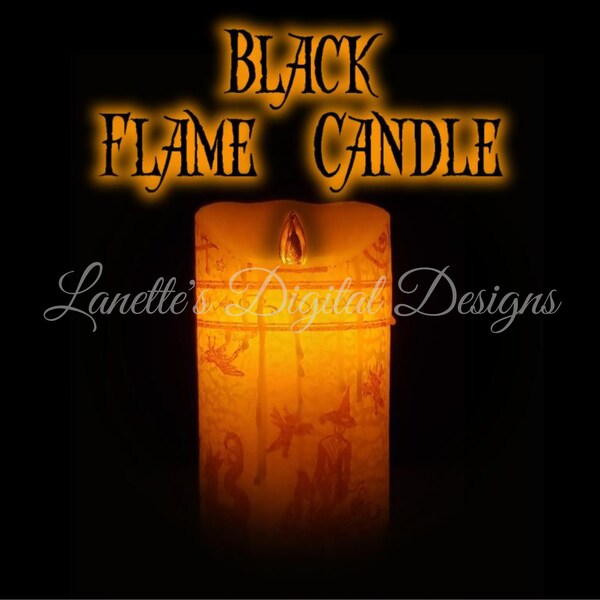 Black Flame Candle - Etsy