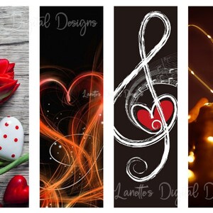 February Love Valentines Pen Wraps Digital Download PNG File