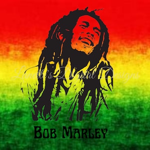 Red, Yellow, Green Background with Bob Marley Silhouette, 20 oz Skinny Tumbler Wrap, PNG, Digital File, Instant Download