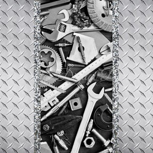 Mechanic Tools, Toolbox 20oz Skinny Tumbler Wrap, Instant Download, Digital File, PNG