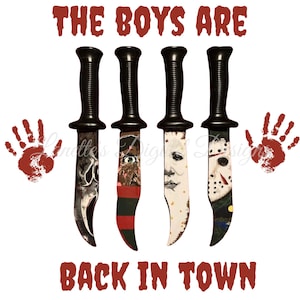 Shirt Decal, Halloween Scary Horror Movie Knifes, Instant Download, PNG, Waterslide