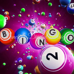 BINGO, Bingo balls, Purple, 20oz Skinny Tumbler Wrap, Instant Download, PNG, Digital File