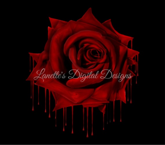 Bloody Red Rose 20oz Tumbler Wrap: PNG Digital File - Etsy