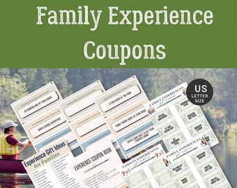 Family Experience Coupons | Experience Gifts for Kids | Family Activity Coupon Book