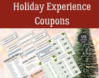 Holiday Experience Gift Coupons | Gift Certificate Book | Holiday Family Gifts | Coupon Book for Holiday Gifts