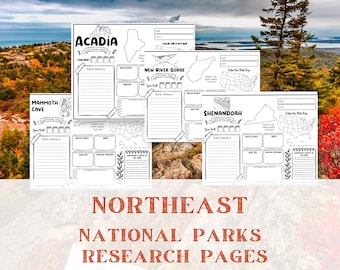 Northeast National Parks Research Pages | Acadia | Shenandoah | West Virginia | Nature Study for Kids | Homeschool Science Unit Study