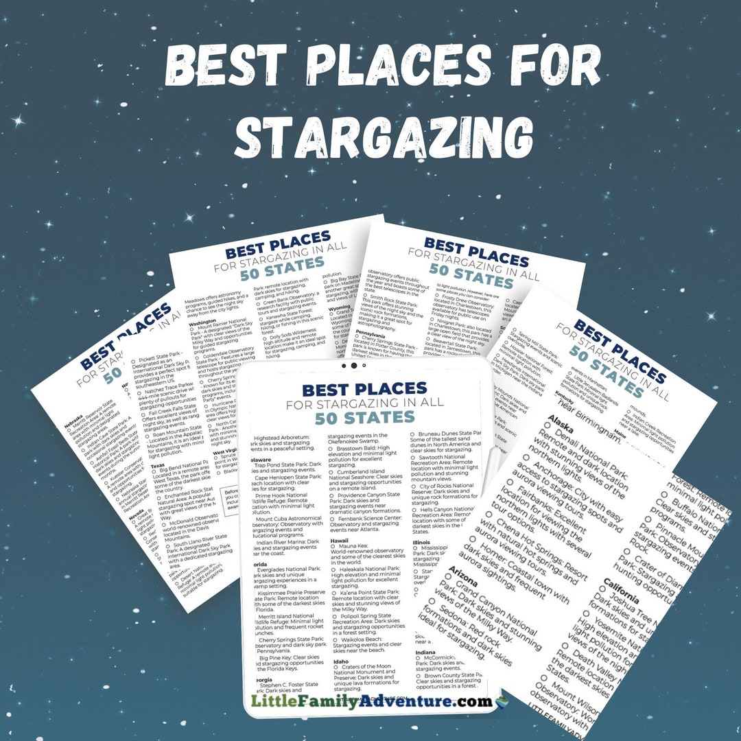 Best Stargazing in All 50 States Checklist for Best Stargazing Road