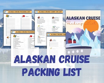 Alaska Cruise Packing List |  Printable Travel Planner | Cruise Organization | Packing Checklist