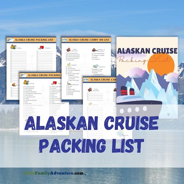 Alaska Cruise Packing List |  Printable Travel Planner | Cruise Organization | Packing Checklist