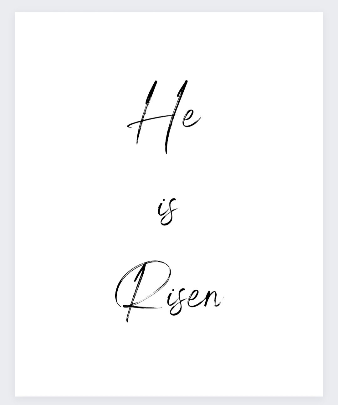 He is Risen Printable Etsy