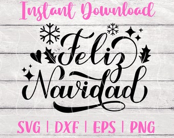 Feliz Navidad SVG | Navidad Flourish Digital Download | SVG Bundle | Svg for Cricut | Instant Download | T-shirt Designs