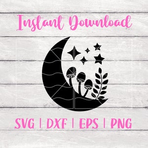 Moon Custom SVG File | Celestial SVG| T-shirt Design | Svg for Cricut | Instant Download | Commercial Use