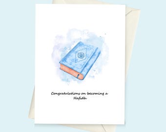 Tarjeta de felicitación de lujo del Corán islámico Hafidh