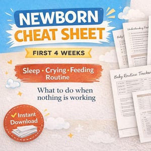 Guia Rápido para Recém-Nascidos | Primeiras 4 Semanas do Bebê (Download Digital)