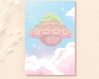 Postcard- Background - Castle in the sky