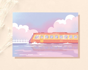 Postcard- Background - Spirited Away train