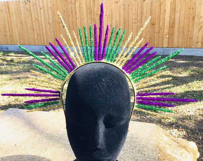 mardi gras halo headband