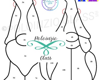 Gnom Pflanzenstecker Suncatcher Glasmalerei Muster (Digital PDF)