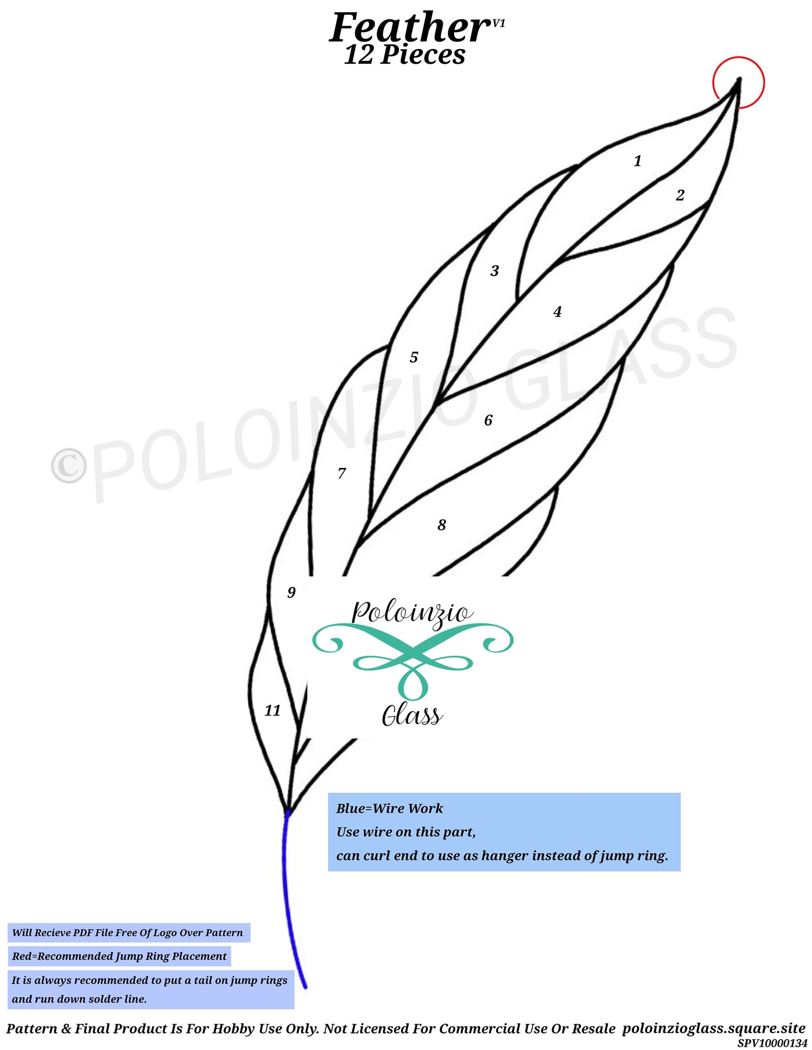 Feather Stained Glass Pattern Digital PDF Download - Etsy
