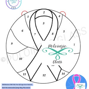 Awareness Ribbon Stained Glass Pattern Commercial or Hobby Use Digital PDF PNG Download