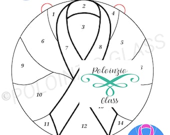 Awareness Ribbon Stained Glass Pattern Commercial or Hobby Use Digital PDF PNG Download