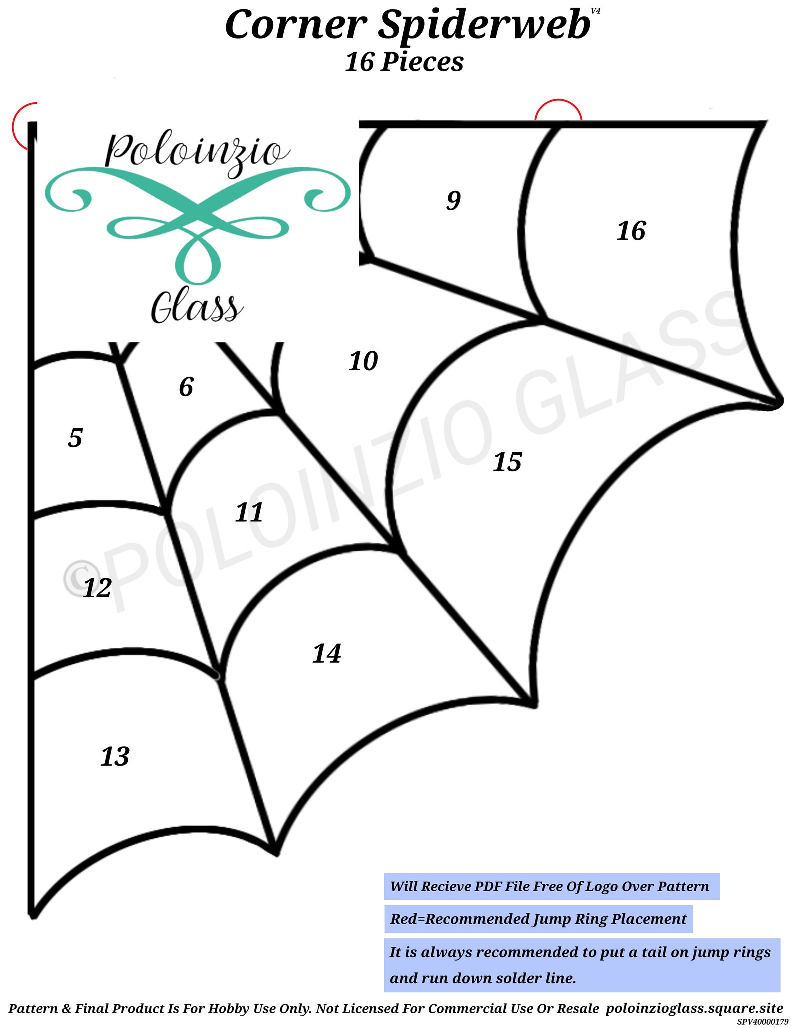 Corner Spiderweb Stained Glass Pattern Digital PDF Download - Etsy