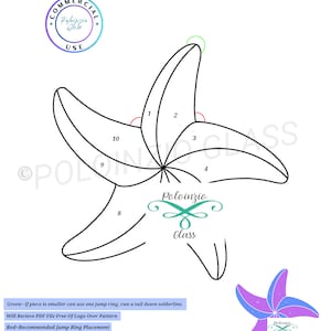 Motif de vitrail étoile de mer Utilisation commerciale ou de loisirs numérique PDF PNG à télécharger