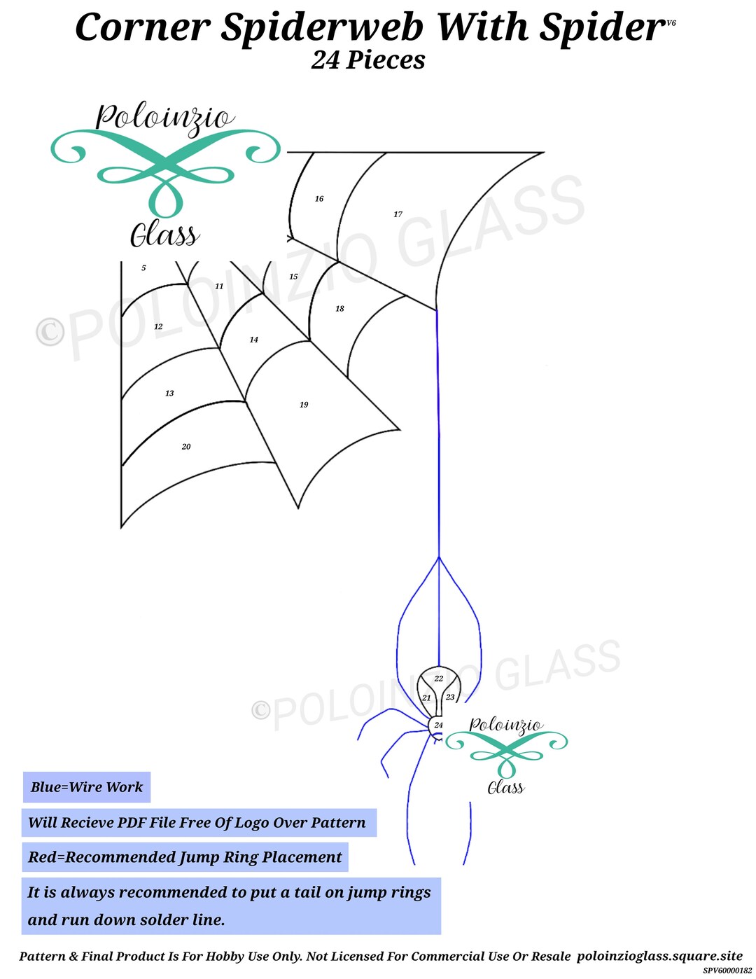 Corner Spiderweb Set Stained Glass Pattern Digital PDF Download - Etsy