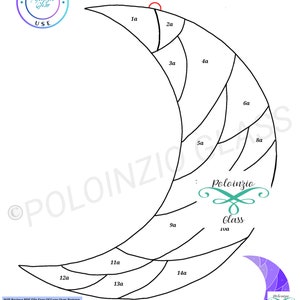 Crescent Moon Stained Glass Pattern Commercial or Hobby Use Digital PDF PNG Download