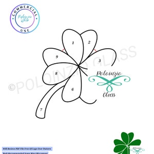 Shamrock-gebrandschilderd glaspatroon: klavertje 4 (pdf/png)