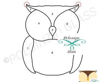 Owl Stained Glass Pattern Commercial or Hobby Use Digital PDF PNG Download
