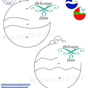 Christmas Bulb Ornament Stained Glass Patterns Set Commercial or Hobby Use Digital PDF Download