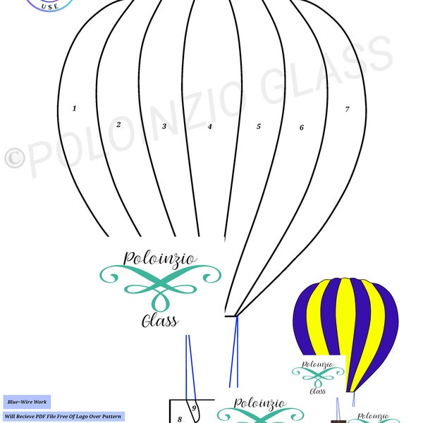 Hot Air Balloon Stained Glass Pattern - Etsy