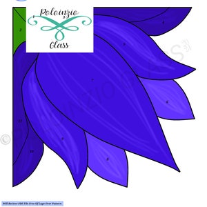 Corner Lotus Stained Glass Pattern Commercial or Hobby Use Digital PDF ...