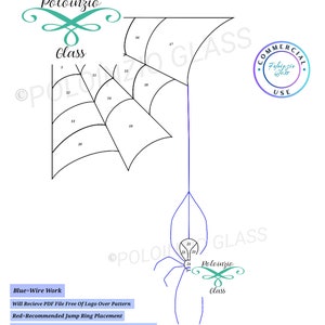 Corner Spiderweb Set Stained Glass Pattern Commercial or Hobby Use Digital PDF PNG Download