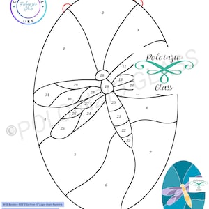 Dragonfly Suncatcher Stained Glass Pattern Commercial or Hobby Use Digital PDF PNG Download