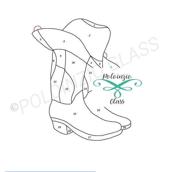 Stained Glass Cowboy Boots and Hat Pattern - Etsy