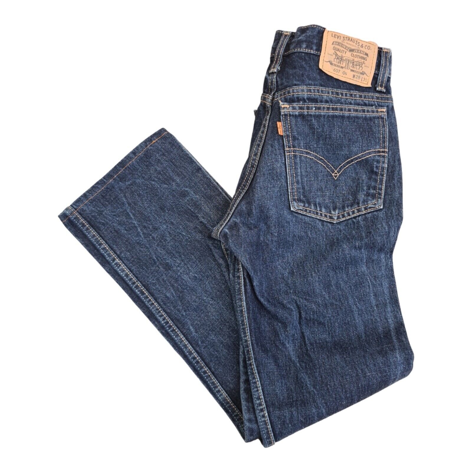 Levis Vintage Mid 90s 607 Orange Tab Blue Denim Jeans 28 Waist - Etsy