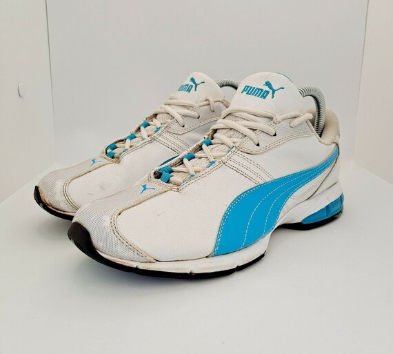 Retro 2010 White Blue Puma Tennis Shoes 