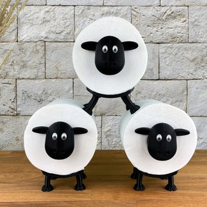 Dori - Toilet paper holder sheep | Toilet paper decoration black | Toilet roll holder WC | Spare roll holder