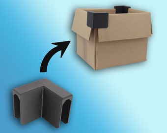 Cardboard clip, cardboard flaps securing - set of 8 reusable and stable holders for boxes and packaging, storage and transport