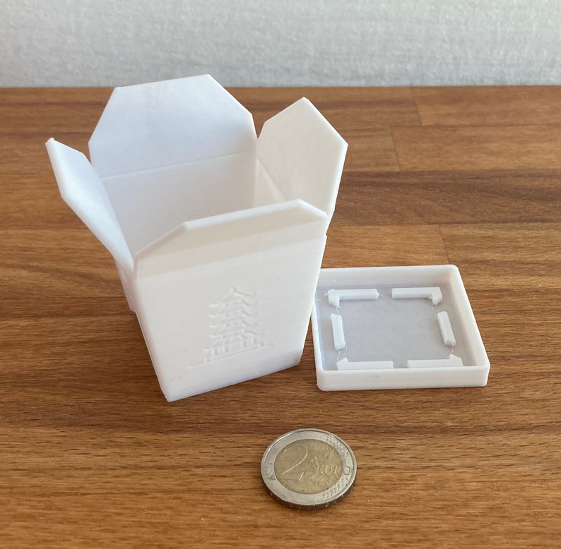 Chinesische Takeout Box Blumentopf Übertopf aus Bioplastik im chinesischen Takeout Box Design Pflanzentopf 3D-Druck Groß Bild 9