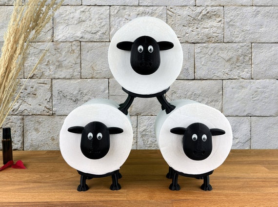 Dori Toilet Paper Holder Sheep Toilet Paper Decoration Black Toilet Roll  Holder WC Replacement Roll Holder 