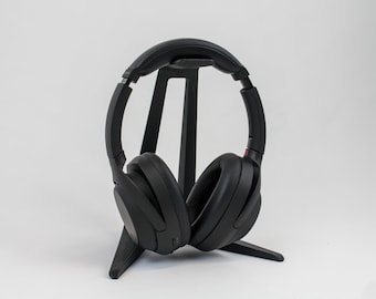 Elegant headphone stand - modern design, ideal for the desk, made in Germany