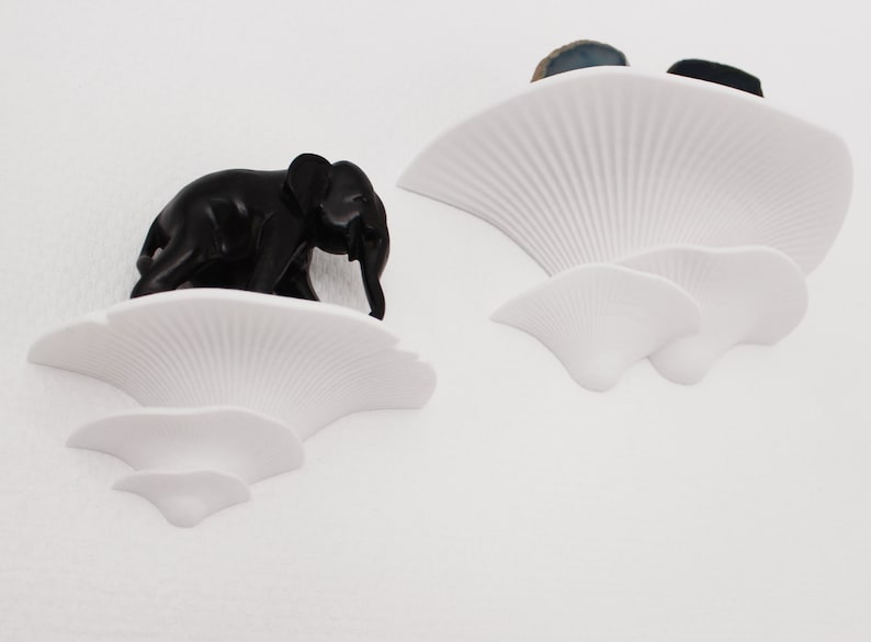 Innovative Mushroom Shaped Wall Shelf 3x Two-piece removable and minimalist storage system, comes with screws image 6