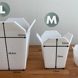 Chinesische Takeout Box Blumentopf Übertopf aus Bioplastik im chinesischen Takeout Box Design Pflanzentopf 3D-Druck Groß Bild 8