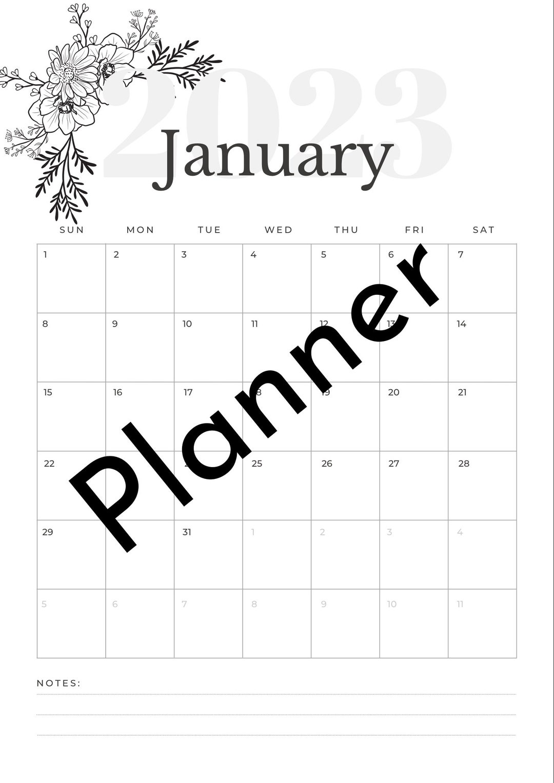 Digital planner pdf file january 2023 good note planner ipad